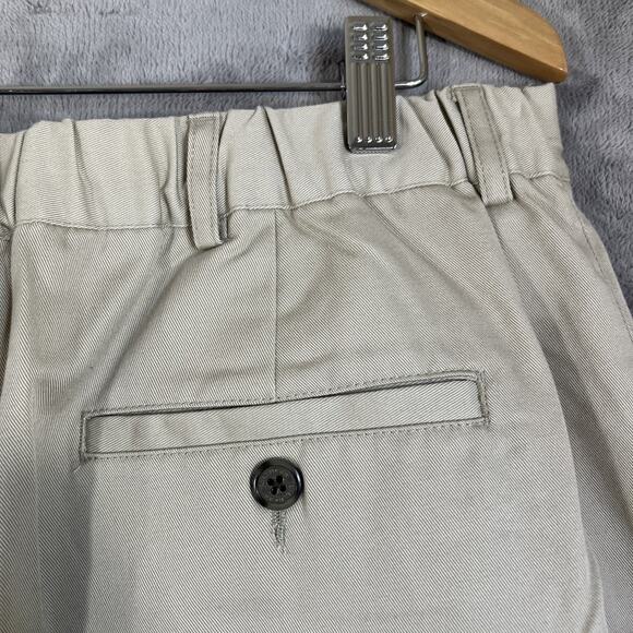 LL Bean Capri Pants Womens 18 Petite Tan High Rise Cotton Blend Twill Pockets - Picture 4 of 10